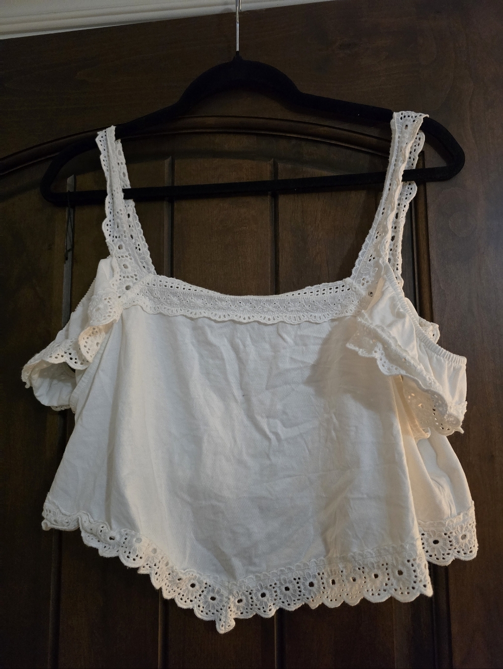 Zara Cream Lace Trim Blouse